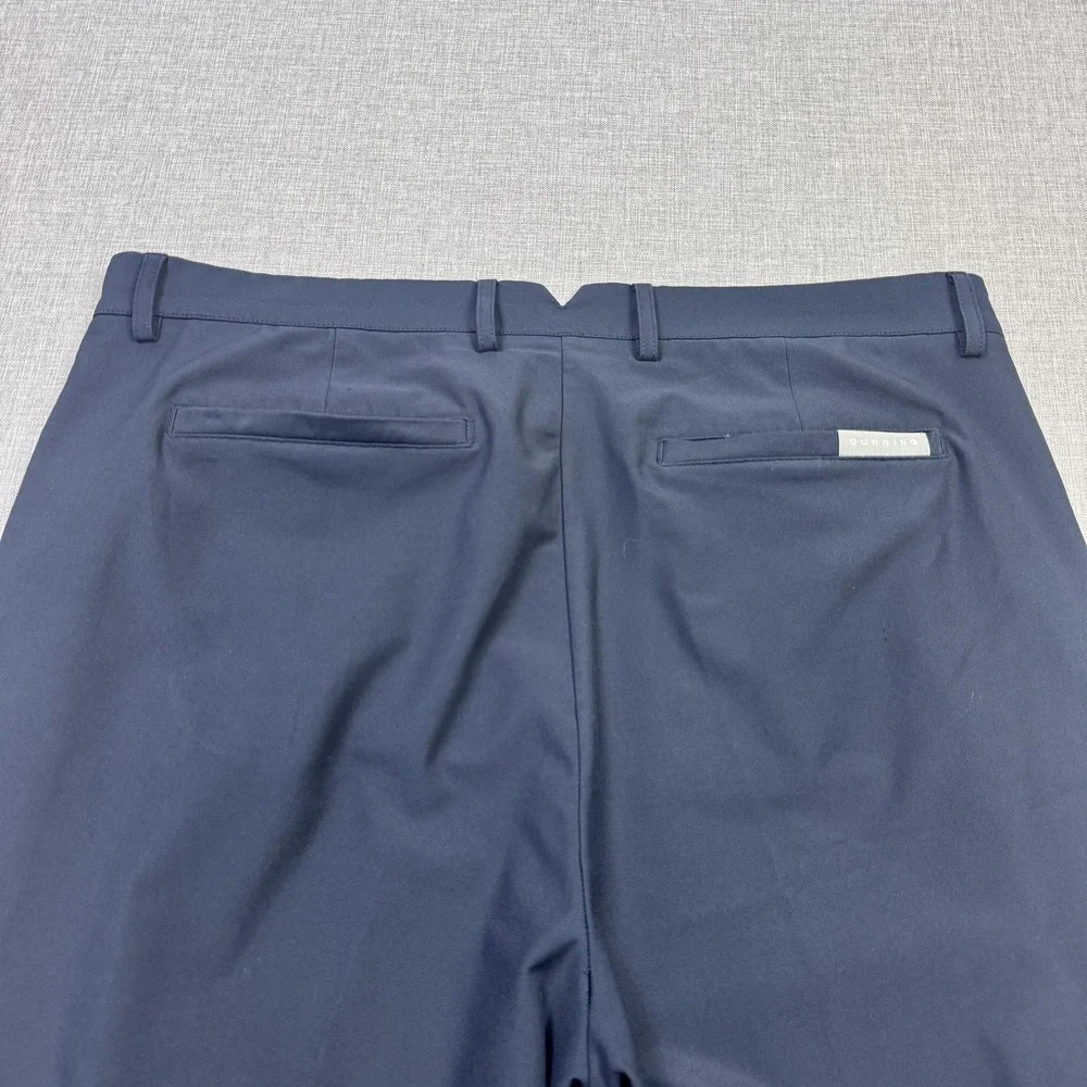 Dunning Golf Pants Mens 36x30 Blue Dress Pants Straight‎ Leg Microfiber Stretch
